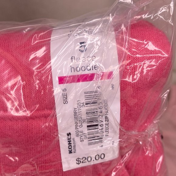 NWT Jumping Beans Girls' Size 5 Bundle - LS Shirts + Hoodie - Picture 4 of 9